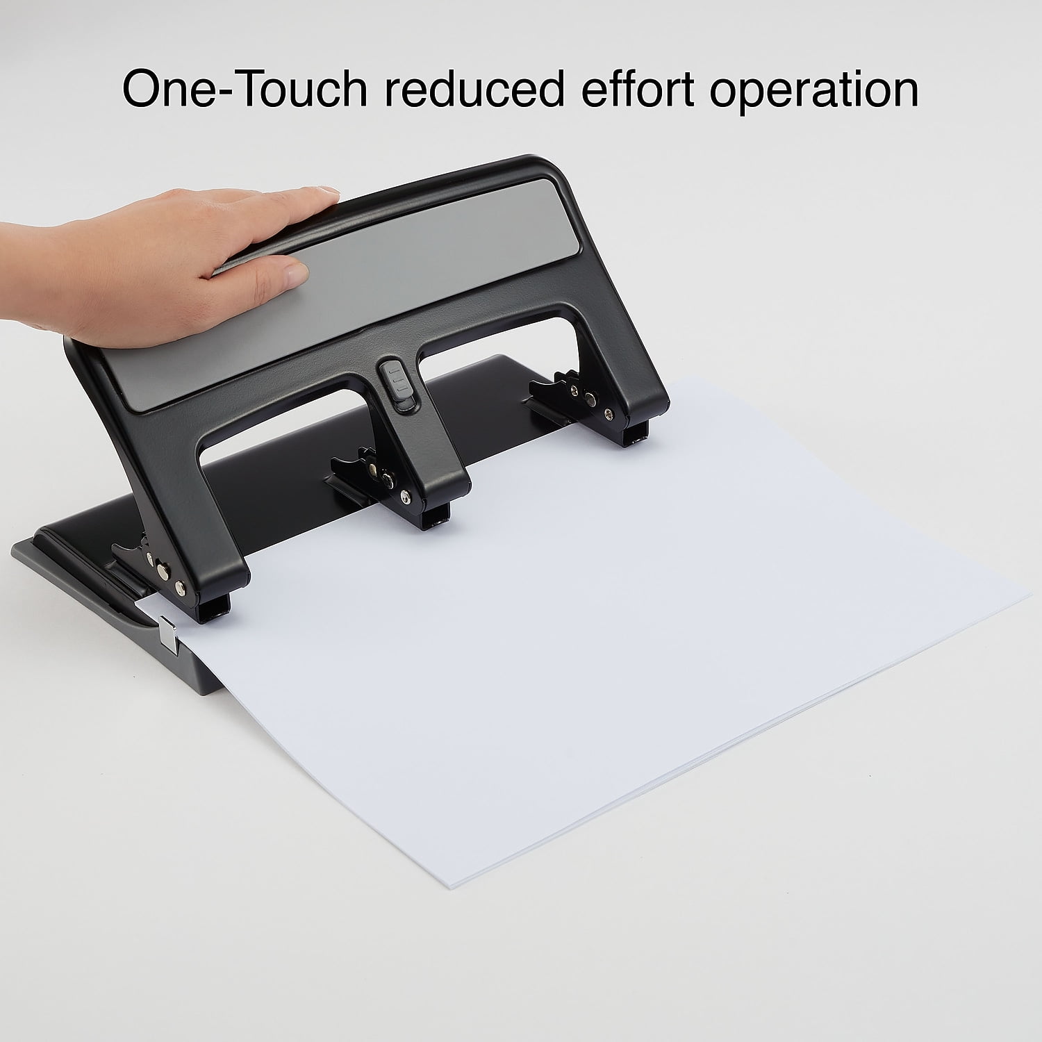 Staples One-Touch 3-Hole Punch 30 Sheet Capacity Black 2/Pack ST26614-CCVS