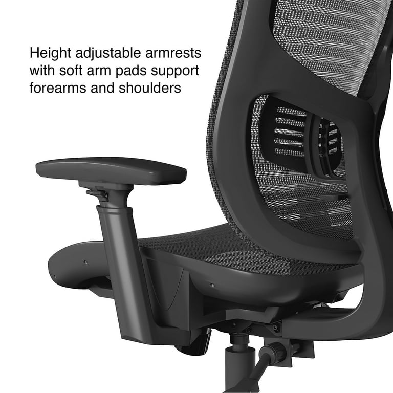 STAPLES Kroy Mesh Task Chair, Black, Ergonomic Adjustable Office