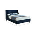 thumbnail image 3 of Meridian Furniture Eva Navy Velvet Upholstered Queen Bed, 3 of 8