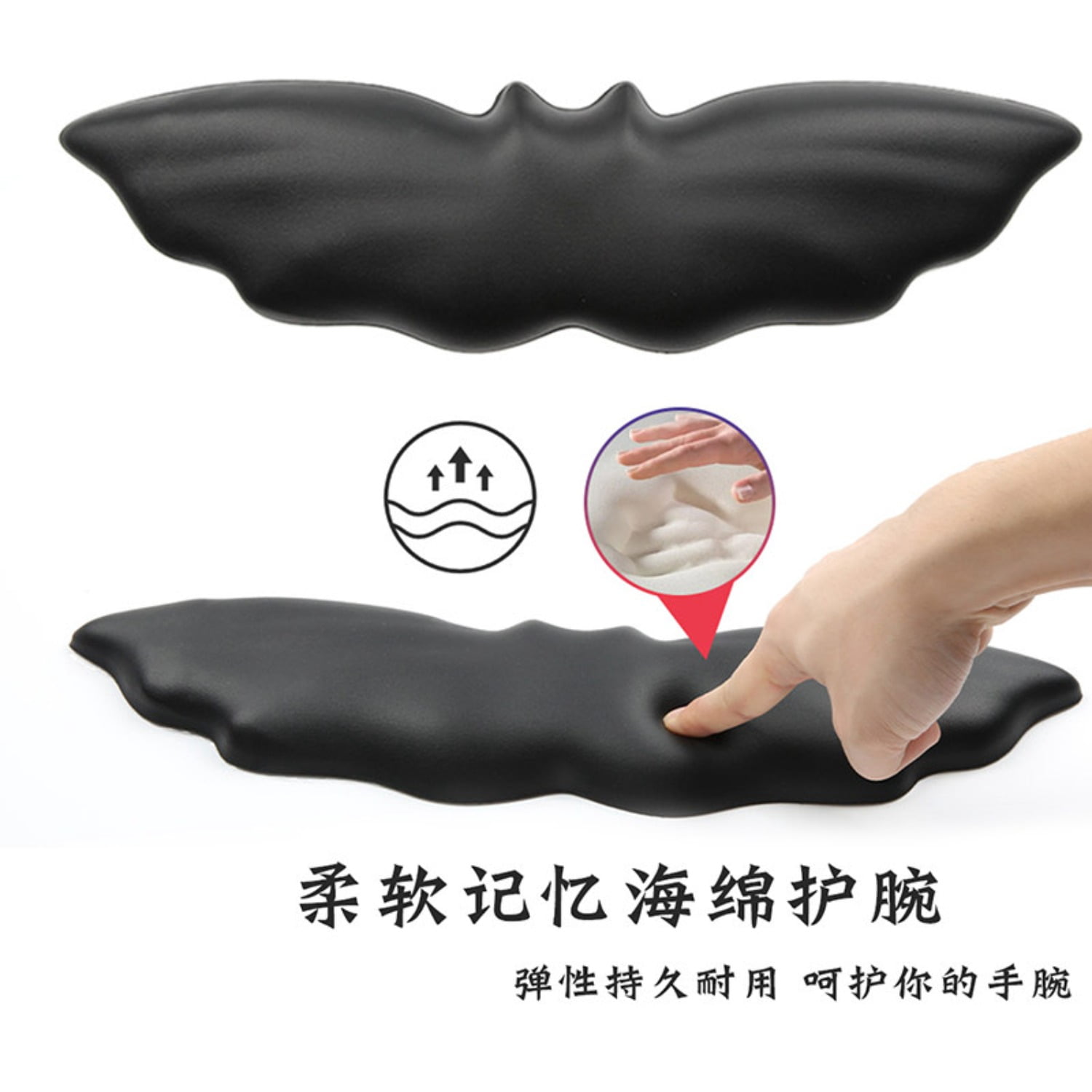 Leather Keyboard Wrist Rest & Mouse Pad Set, Ergonomic Office Wrist Support, Soft Wrist Cushion