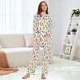 thumbnail image 6 of FORMRS Womens Pajama Set Long Sleeve Top and Pants with Pockets Soft Comfy Lounge Sleepwear, Sizes S-2XL, Various Vegetables Pattern, 6 of 7
