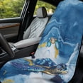 thumbnail image 4 of Xixirimido Blue Marble Sea Turtle Car Seat Cover Towel Sweatproof Gym Seat Protector with Non-Slip Backing Universal Fit Front Seat Mat for Sports, Beach, Swimming, 4 of 8