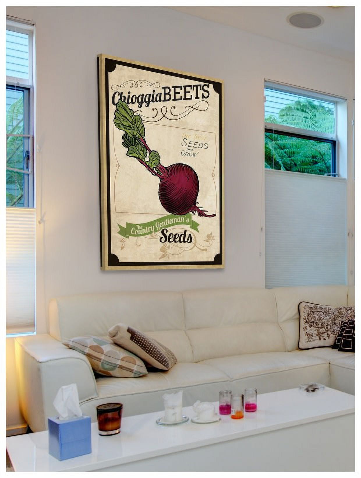 "Seed Packet Beet" Painting Print on Wrapped Canvas