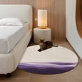 thumbnail image 2 of Round Rugs 4Ft, Purple Beige Ombre Round Area Rug Washable Indoor Throw Carpet, Minimalist Ocean Waves Linen Soft Non Slip Circle Rug for Kitchen Nursery Room Home Decor Aesthetic, 2 of 8