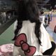 thumbnail image 3 of Camiseta de algodón de manga corta con estampado de Hello Kitty, camiseta transpirable holgada de gran tamaño con elemento de lazo, corazón de Anime de dibujos animados para niña, 3 of 4