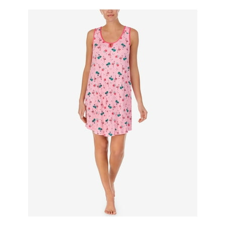 

CUDDL DUDS Intimates Pink Keyhole Sleeveless Nightgown L