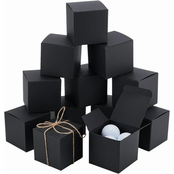 3sets Cardboard Paper Packaging boxes Square Black 8x8x8cm 10pcs/set