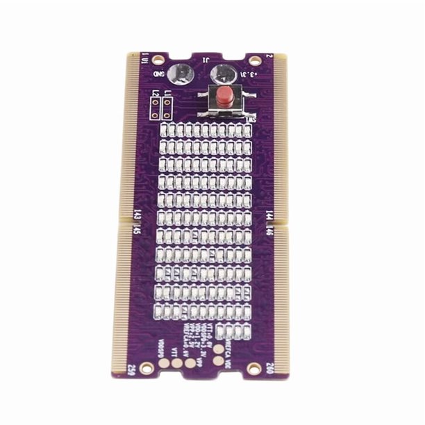Tarjeta de Prueba de Doble Uso para Memoria DDR4 de Placa Base de Portátil (Directa e Inversa) Probador de Doble Uso Tarjeta de Prueba de Ranura de Memoria