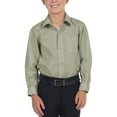 thumbnail image 3 of Boy's Classic Fit Long Sleeve Casual Button Down Toddler Kids Dress Shirt (Light Gray, 7), 3 of 3