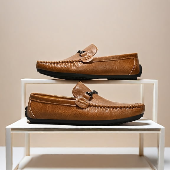 New Spring Loafers for Men, Easy to Wear Slip-On Driving Shoes, Flat Casual Shoes with Non-Slip Features, Breathable And Comfortable, Versatile Single Shoes with a Non-Slip Rubber Sole