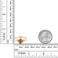 thumbnail image 3 of Gem Stone King 18K Yellow Gold Plated Silver Brown Tiger Eye and White Created Sapphire 3-Stone Rings for Women (1.33 Cttw, Gemstone, Oval 8X6MM, Available in Size 5, 6, 7, 8, 9), 3 of 4
