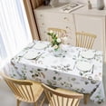 thumbnail image 2 of Leaves Tablecloth Waterproof Spring Winter Green Eucalyptus Leaf Tablecloth Rectangle Fall Autumn Table Cloth Watercolor Plants Stain Resistant Table Covers for Kitchen Picnic Party 60"x84", 2 of 5