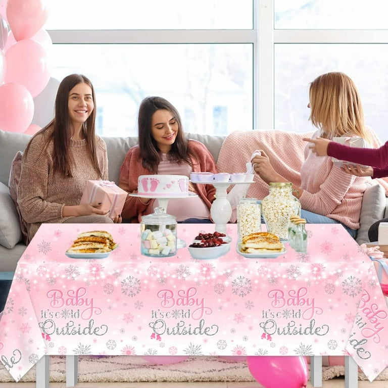 Baby It's Cold Outside Baby Shower Decorations-3Pcs Blue Snowflake