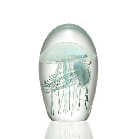 SPI Home 58017 Pale Green Jellyfish Duo 4 4.5 x 3 Art Glass Table Top Figurine D√©cor