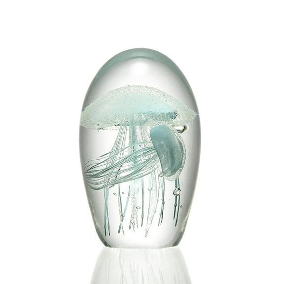 SPI Home 58017 Pale Green Jellyfish Duo 4 4.5 x 3 Art Glass Table Top Figurine D√©cor