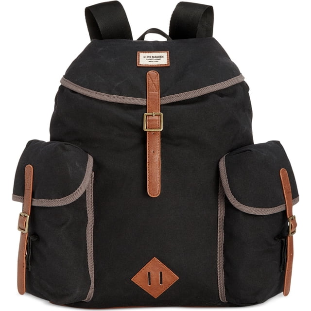 Steve Madden Mochila utilitaria de lona unisex, negro, talla única Steve Madden Utilidad