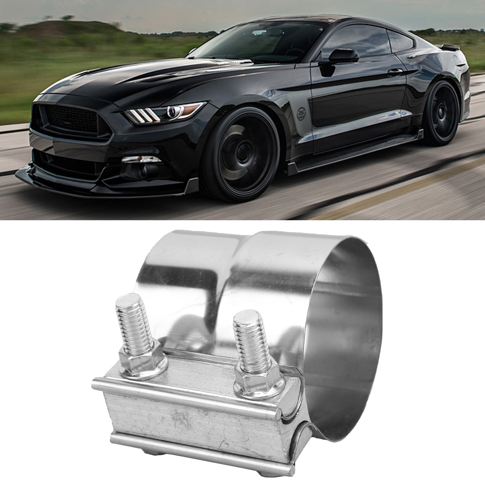 Zaqw Exhaust Band Clamp,Exhaust Pipe Coupler,3in Exhaust Band Clamp Lap