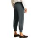 thumbnail image 3 of Pantalones de vestir formales cortos de color sólido con doble pliegue para hombres INSPIRE CHIC 38 Gris oscuro, 3 of 5