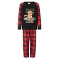 thumbnail image 3 of Family Matching Christmas Pajama Set, Reindeer Long Sleeve Tops Elastic Waist Plaid Pants, 3 of 7