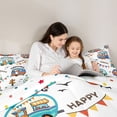 thumbnail image 4 of jejeloiu Cartoon Camper Car 7-Piece Twin Bedding Sets,Colorful Rv Bedding Comforter Set,Happy Camping Sheet Sets For Girsl Boys,Microfiber Bedroom Decor Reversible, 4 of 8