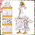 thumbnail image 2 of Austok Porch Goose Outfit Cute Floral Print Porch Goose Clothes for 23''h Cement Statue Goose Skirt Costume for Valentines Outdoor Yard Garden Lawn Patio Decor, 2 of 8