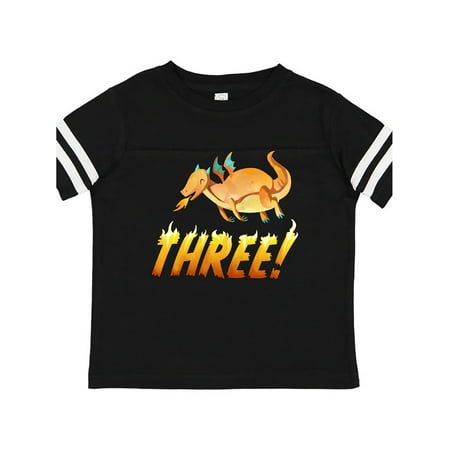 

Inktastic 3rd Birthday Orange Dragon Breathing Fire Gift Toddler Boy or Toddler Girl T-Shirt