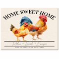 thumbnail image 2 of Area Rugs Indoor Non-Slip Rectangle Rug 2x3 Ft Farmhouse Retro Home Sweet Home Watercolor Rooster Rug Rubber Backing Floor Mats Non Shedding Home Decor Carpet for Entryway Living Room, 2 of 8