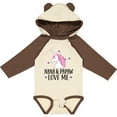 thumbnail image 3 of Inktastic Nana and Papaw Love Me Girls Long Sleeve Baby Bodysuit, 3 of 5