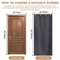 thumbnail image 2 of DONGPAI Thermal Insulated Door Curtain, Winter Thicken Cotton Windproof Soundproof Temporary Door Single Insulation Door Cover for Winter to Keep Warm, 2 of 8