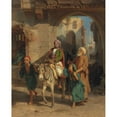 thumbnail image 3 of Edouard-Henri Girardet 20x24 Black Modern Framed Museum Art Print Titled - Entering the City (1872), 3 of 5