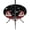 Bright Red Black, variant on Round Outdoor Tablecloth with Umbrella Hole and Zipper, Blue Gnomes Christmas Fitted Table Cover with Elastic Edge for 55-60 Inch, Snowflake Xmas Poinsettia Waterproof Patio Tablecoths for Picnic