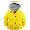 Pink Platinum Toddler Girls Sherpa Trim Hood Solid Puffer Winter Snow Jacket Coat
