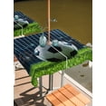 thumbnail image 2 of Outdoor Tablecloth with Umbrella Hole for Patio/Picnic/Party/Camping, Football Waterproof Table Cloth Square Cover Washable, Soccer Ball Sports Net Mesh Evening Match (60"x 60"), 2 of 9