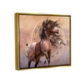 thumbnail image 4 of Stupell Industries Spirit Warrior Horse Animals & Insects Painting Gold Floater Framed Canvas Art Print Wall Art, 21 x 17, 4 of 10