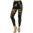 thumbnail image 6 of ToBeInStyle Women's Sheer Floral Lace Footless Tights - Black, 6 of 7