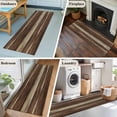 thumbnail image 5 of Runner Rug 2 x 6 Ft, Brown Wooden Washable Non-Slip Floor Mat for Kitchen Hallway/Entryway, Vintage Farmhouse Retro Art Long Kitchen Runner Area Rugs for Living Room, Low-Profile, 5 of 8