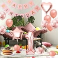 thumbnail image 4 of Globo 1er cumpleaños niña, 1 globo oro rosa, globos cumpleaños 1 año oro rosa, globo niña 1 año, 1 globos cumpleaños oro rosa, decoración fiesta cumpleaños niña 1 año ER, 4 of 5