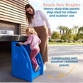 thumbnail image 3 of ECR4Kids Kiddie Climb Plastic Step Stool with Handles, 2-Step, Childrens Furniture, Blue, 3 of 9