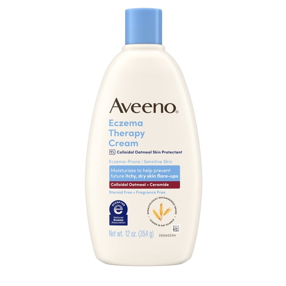 Aveeno Eczema Therapy Daily Soothing Body Cream, Steroid-Free, 12 oz