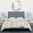 thumbnail image 2 of Designart 'Shade of Pink Geometric Dots I' Geometric Duvet Cover Set, 2 of 4