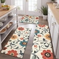 thumbnail image 2 of Pioneer Flower Floral Print Pattern Kitchen Rugs Sets Of 3,Kitchen Runner Rugs Non Skid Washable,Decorative Kitchen Floor Mats for Kitchen,Sink,Laundry,17"x30"+ 17"x47" + 17"x59", 2 of 6