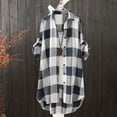 thumbnail image 3 of Trubkh Plaid Shirts for Women Flannel Shirt Women Shacket Jacket Coat Long Cardigans for Women Cardigan Sweaters for Women Wool Coats for Women Parkas for Women C 3xl, 3 of 3