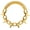 Gold-8MM, variant on Titanium Septum Ring Hoop 16G Titanium Spiked Chain Nose Piercing Jewelry for Men Women, 8mm 10mm, Silver Gold, Hypoallergenic Clicker