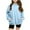 Light Blue, variant on SwiftWear Kids Girls Hoodie Sweatshirts Long Sleeve Solid Casual Pullover Cute Hoodie Tops with Pockets for 5-14 Years, Black