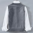 thumbnail image 3 of Wutalume Men's Popular V-Neck Thickened Knitting Sleeveless Sweater Vest, Lightweight and Warm for Layering in Cool Weather,Dark Gray 2XL, 3 of 3