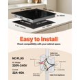 thumbnail image 2 of VEVOR Built in Electric Stove Top, 23.2 x 20.5 inch 4 Burners, 240V Glass Radiant Cooktop with Sensor Touch Control, Timer & Child Lock Included, 9 Power Levels for Simmer Steam Slow Cook Fry, 2 of 9
