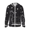 thumbnail image 1 of Balery Star Gazing Cat Illustration Sudadera ligera de manga larga con capucha y protección solar UPF 50+ para hombre y mujer, ideal para pesca y running-XX-Large, 1 of 7