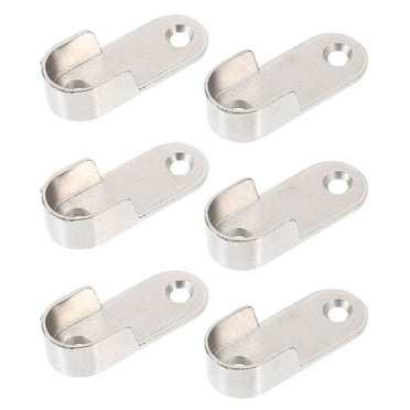 AURARMLET Homeowners Closet Rod Bracket Thickened Alloy 6pcs Silver
