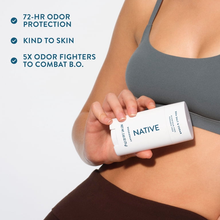 Native, Deodorant, Sea Salt & Cedar 2.65 oz, Aluminum Free