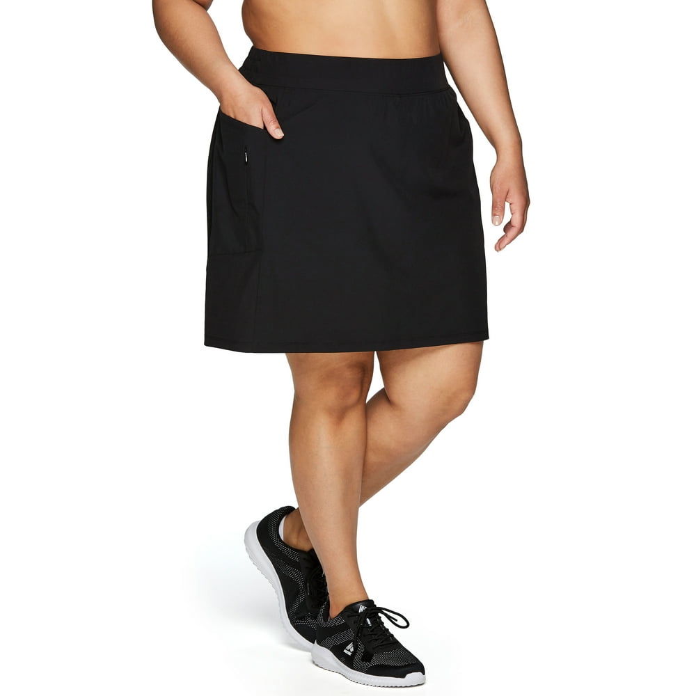RBX RBX Active Women's Plus Size Zipper Pocket Woven Skort With Inner